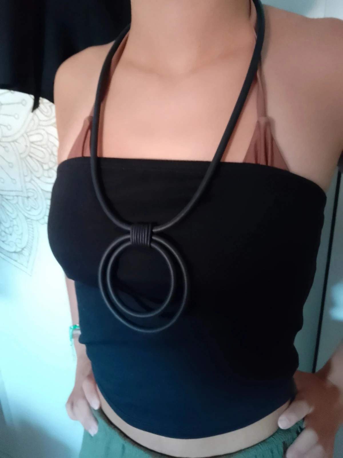 Hermoso collar bohemio negro – photo 2